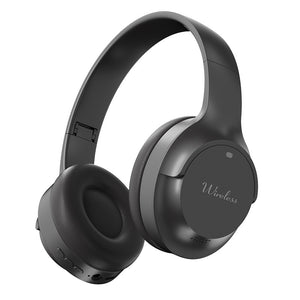 Black Wireless Bluetooth Headphones | Hi-Fi Bass | Foldable Design with Card Slot | Comfortable Fit