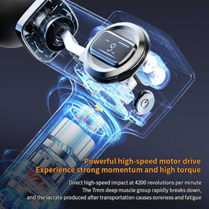 Massage Gun | Black | LC-007 | Professional Deep Tissue | LCD Display | Muscle Relief