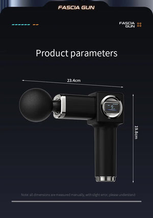 Massage Gun | Black | LC-007 | Professional Deep Tissue | LCD Display | Muscle Relief