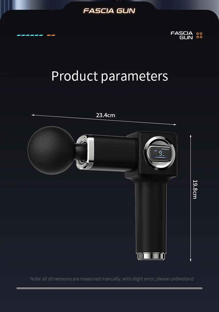 Massage Gun | Blue | LC-007 | Professional Deep Tissue | LCD Display | Muscle Relief