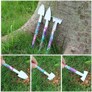 Floral Gardening Tool Set | YL/Z10 Purple | 10pc with Carry Case | Durable & Stylish