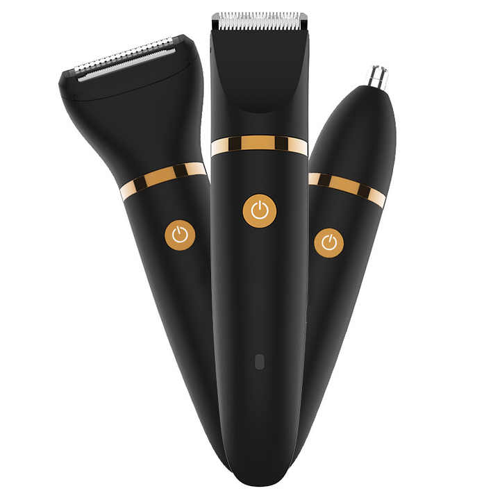 3-in-1 Waterproof Rechargeable Electric Hair Trimmer Set for Men | Professional Grooming Kit