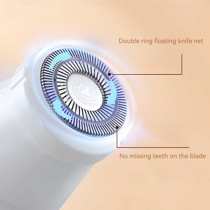 2-in-1 Electric Lady Shaver with Precision Tip | Portable & Rechargeable Grooming Tool