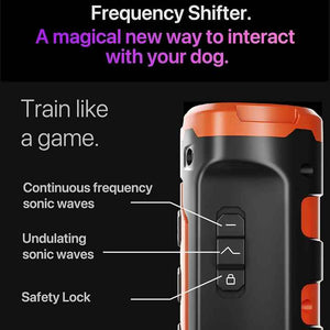 Ultrasonic Dog Repeller & Flashlight | Long-Range SOS Light | Orange