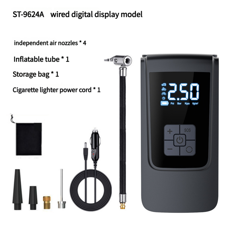 Portable Digital Tire Inflator Pump | LCD Display | Type-C Charging | 150 PSI Max Pressure