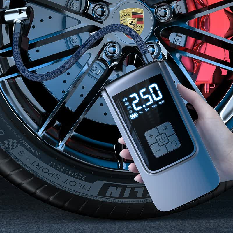 Portable Digital Tire Inflator Pump | LCD Display | Type-C Charging | 150 PSI Max Pressure