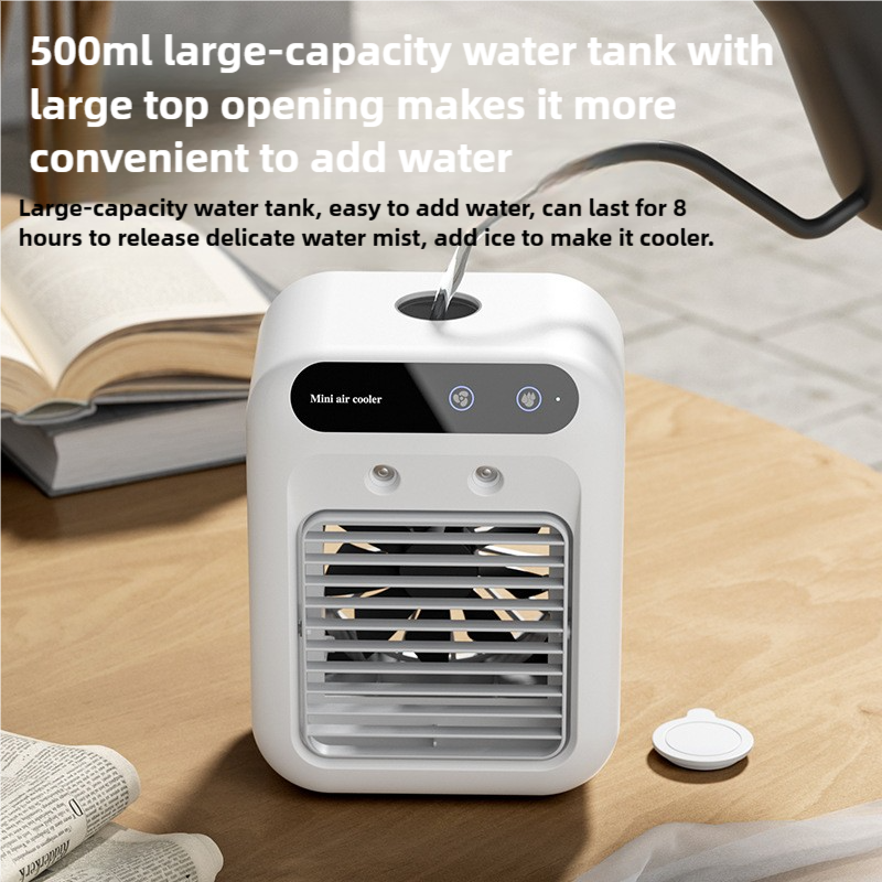 Portable Mini Air Cooler L7 | 500ml Water Tank | Humidifier Function