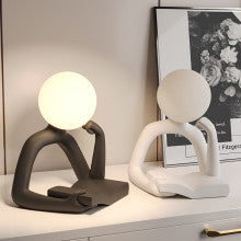 Black Creative Book Reader Desk Lamp | USB Powered Modern Resin Design