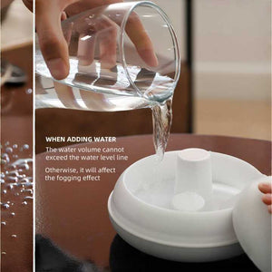 Flame Mountain Aroma Diffuser | Cracked Black | 7-Color LED Light | 130ml Ultrasonic Mist Maker | Stylish Design