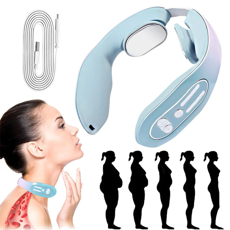 Intelligent Neck Massager | Gradient Blue | 12-Level | With Heat Function | Relaxation Tool