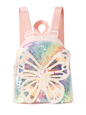 Glitter Butterfly Sequin Backpack | Sparkling Small Backpack for Kids