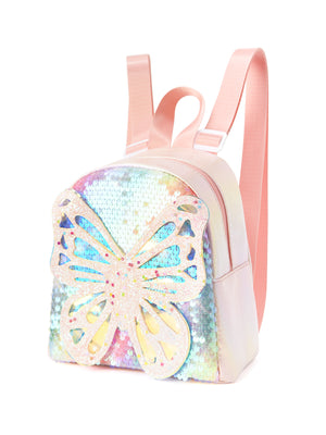 Glitter Butterfly Sequin Backpack | Sparkling Small Backpack for Kids