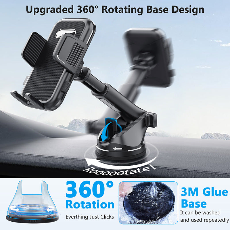 ML-236 Adjustable Car Phone Holder | Universal Suction Mount for Dashboard & Windscreen