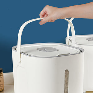 Large Capacity Rice Storage Container with Handle | Airtight, Press-to-Open Design for Convenient Rice Storage, 262924cm