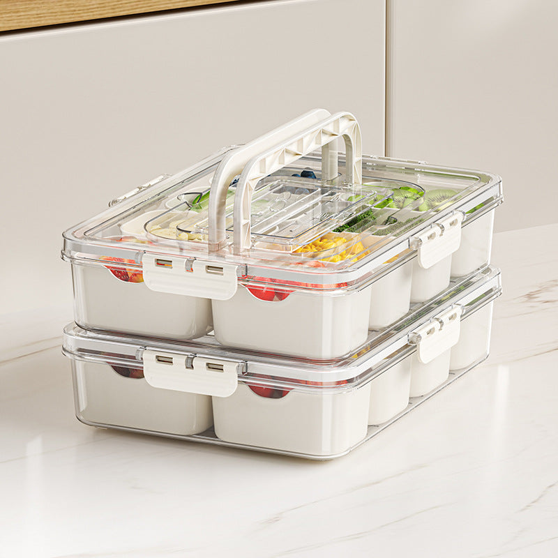 Fresh-Keeping Storage Box | Transparent Food Container with Secure Lid | Kitchen Salad Crisper