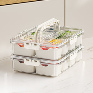 Fresh-Keeping Storage Box | Transparent Food Container with Secure Lid | Kitchen Salad Crisper