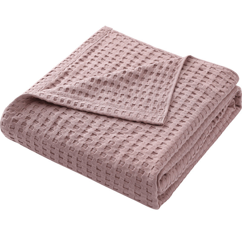 Cotton Waffle Blanket | 200x230cm | Cooling & Lightweight Throw Blanket | Green