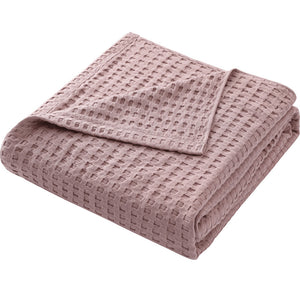 Cotton Waffle Blanket | 200x230cm | Cooling & Lightweight Throw Blanket | Green
