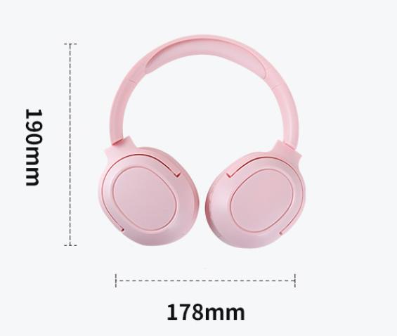 Pink Wireless Over-Ear Headphones | Bluetooth 5.0 | Long Battery Life