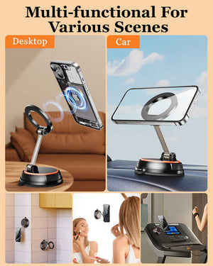 360° Rotating Magnetic Phone Holder | Strong Suction | Stable Universal Mount Design