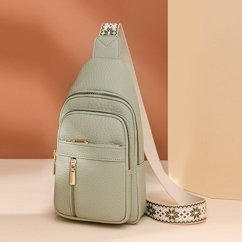 Green Stylish PU Leather Crossbody Sling Bag | Compact & Multi-Functional | Trendy & Practical