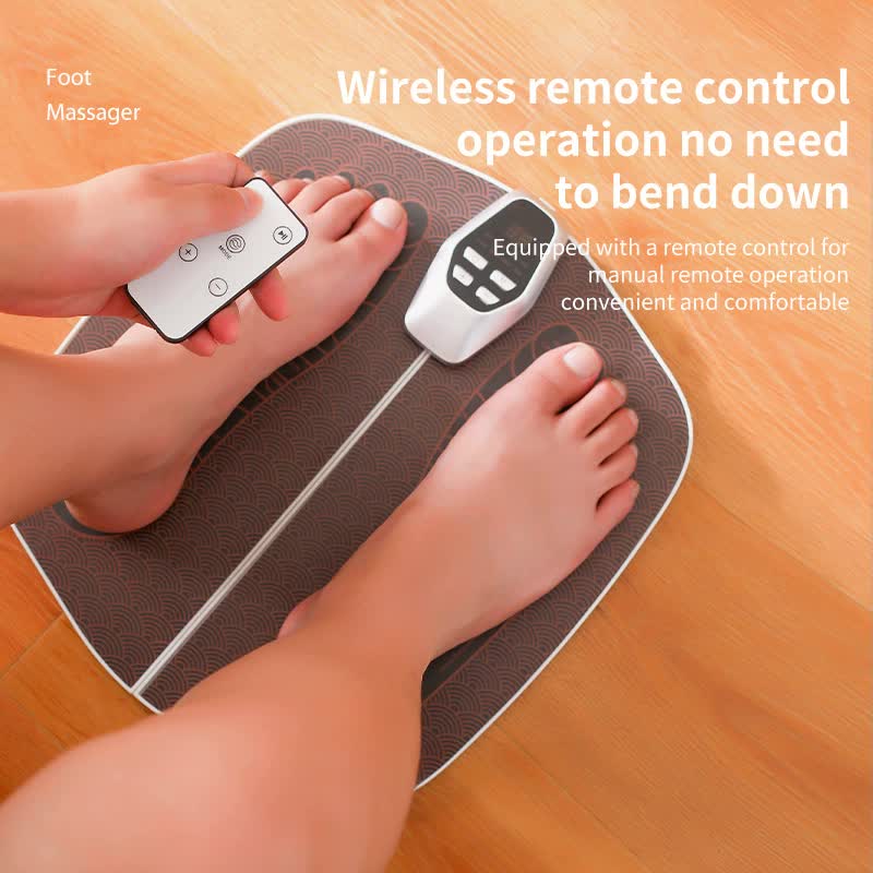 Electric Foot Massager Mat with Remote Control | 32-Speed | 8 Modes | LED Display