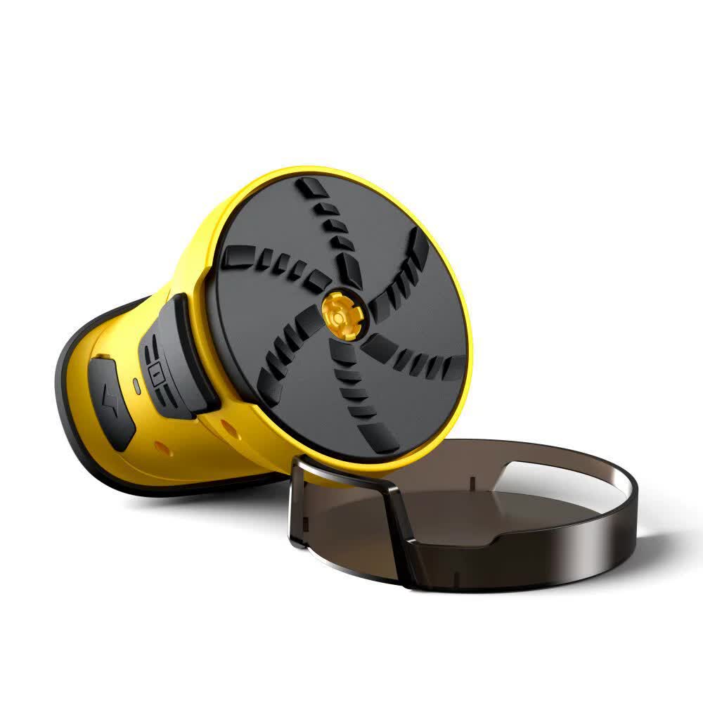 Yellow Rechargeable Electric Ice Scraper | Handheld Windshield Defroster | Compact & Efficient