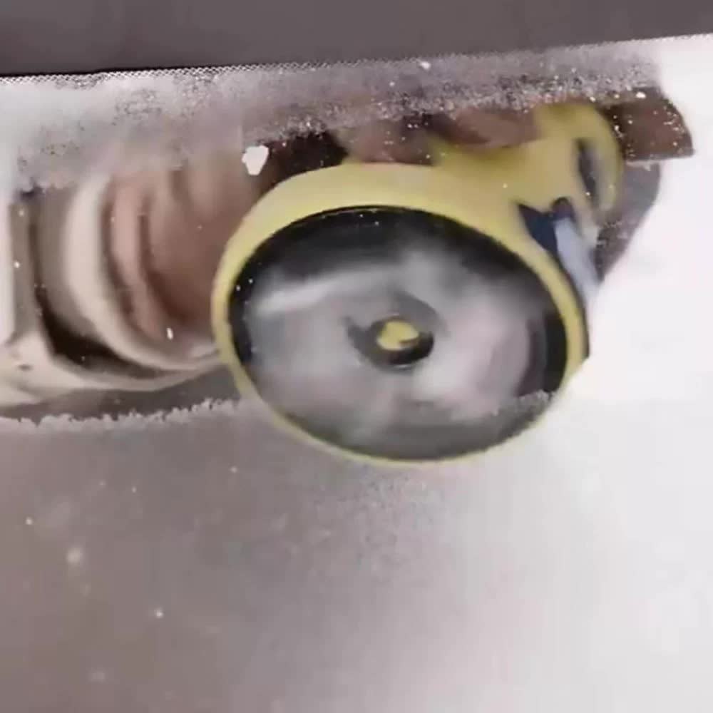 Yellow Rechargeable Electric Ice Scraper | Handheld Windshield Defroster | Compact & Efficient