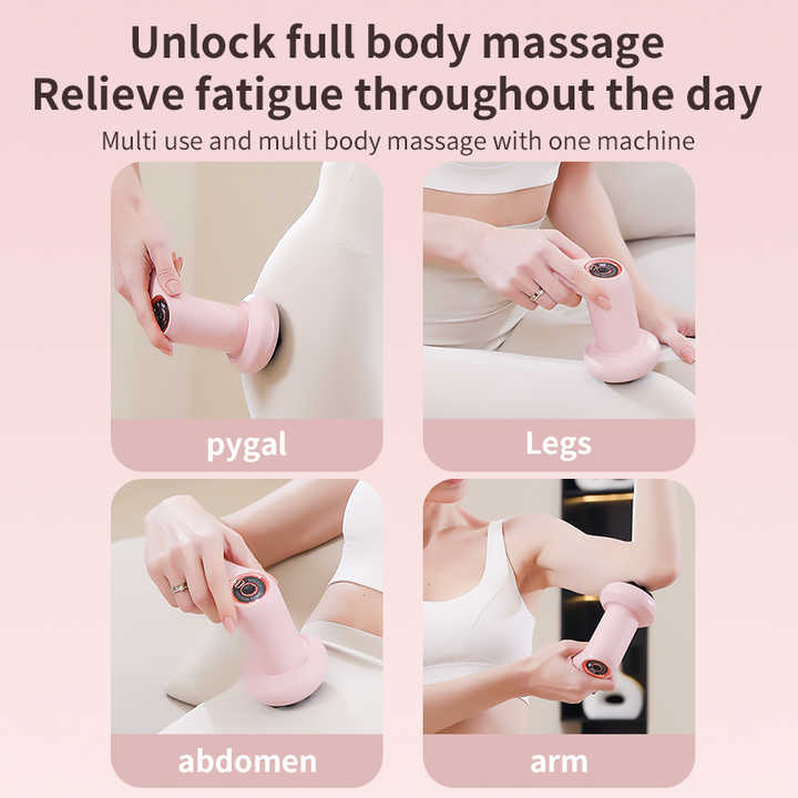 White Portable Electric Body Sculpting Massager | Slimming & Relaxation Tool | USB Rechargeable