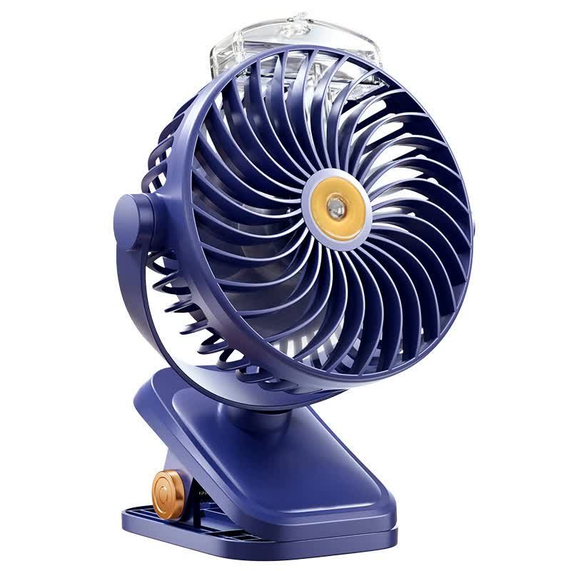 Portable Clip-On Mist Fan | Blue | Rechargeable Cooling Fan | Adjustable Spray Modes