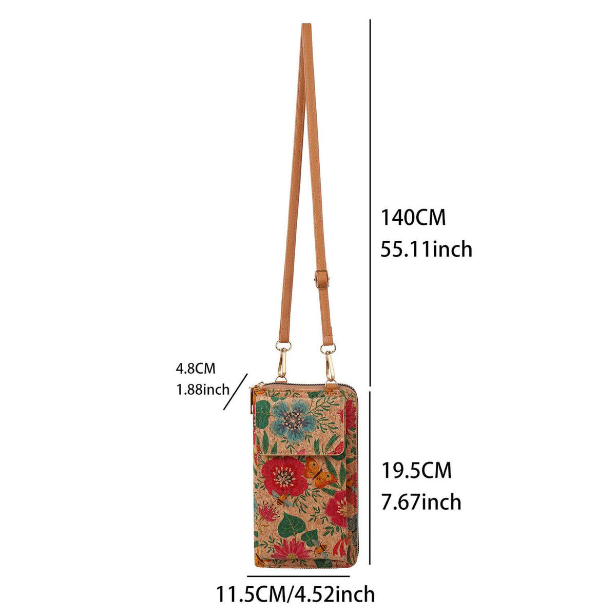 F Elegance Vintage Bohemian Style Wallet with Multi-Compartment Design | Large Capacity Zipper Clutch for Women