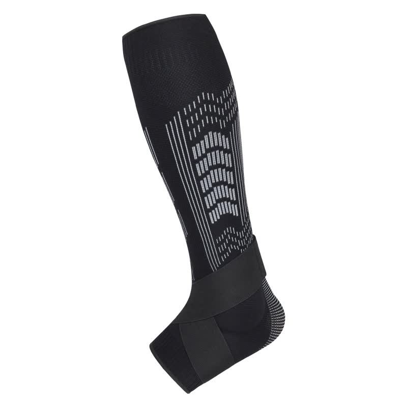 M | Black | Compression Sports Calf Sleeves | Silicone Shock Absorption | Protective Leg Support for Running and Training