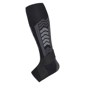 M | Black | Compression Sports Calf Sleeves | Silicone Shock Absorption | Protective Leg Support for Running and Training