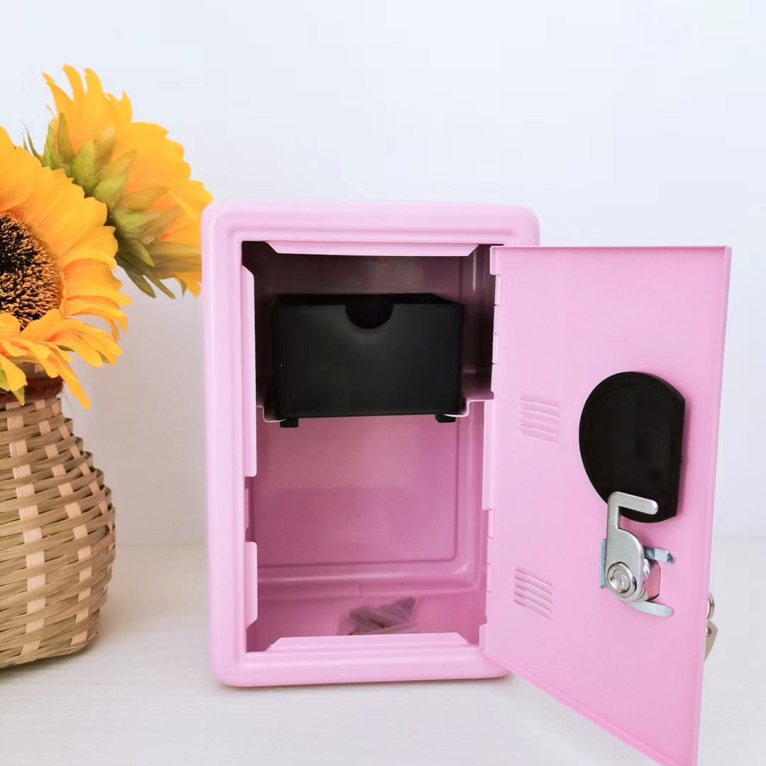 White Mini Metal Safe Box with Combination Lock and Key | Compact Secu ...