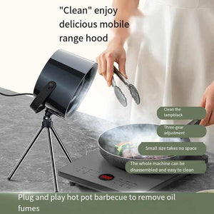 White Portable Retro-Style Desktop Air Purifier | Tripod Stand | Compact & Efficient