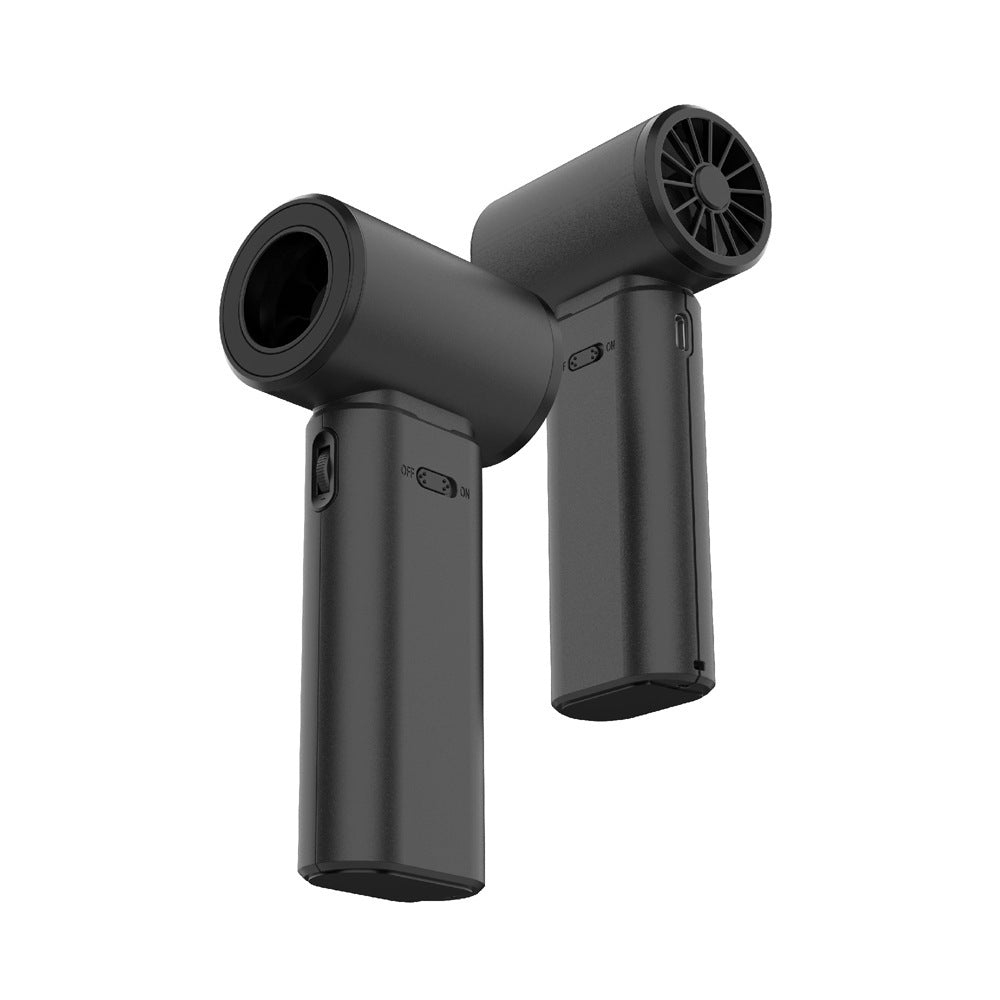 Black Portable 2-in-1 Mini Handheld Fan and Hair Dryer | Compact & Versatile