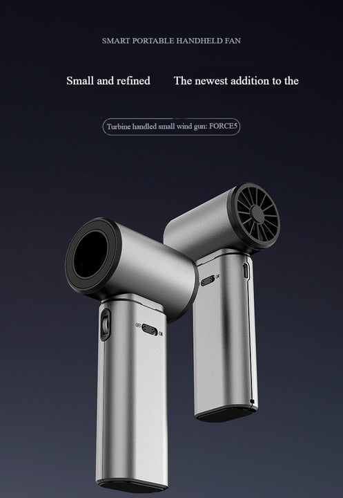 Black Portable 2-in-1 Mini Handheld Fan and Hair Dryer | Compact & Versatile