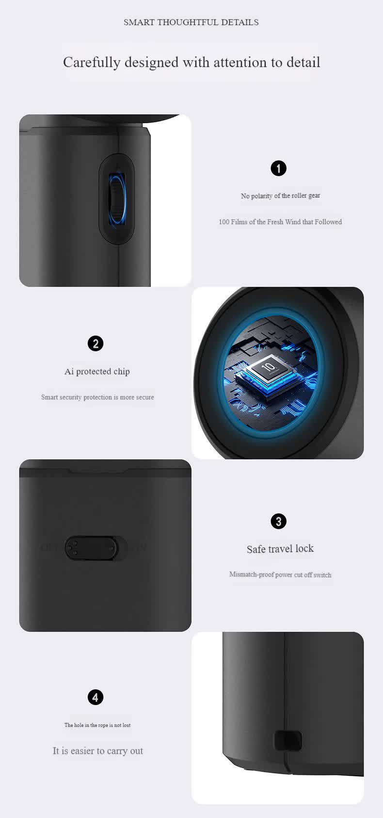 Black Portable 2-in-1 Mini Handheld Fan and Hair Dryer | Compact & Versatile