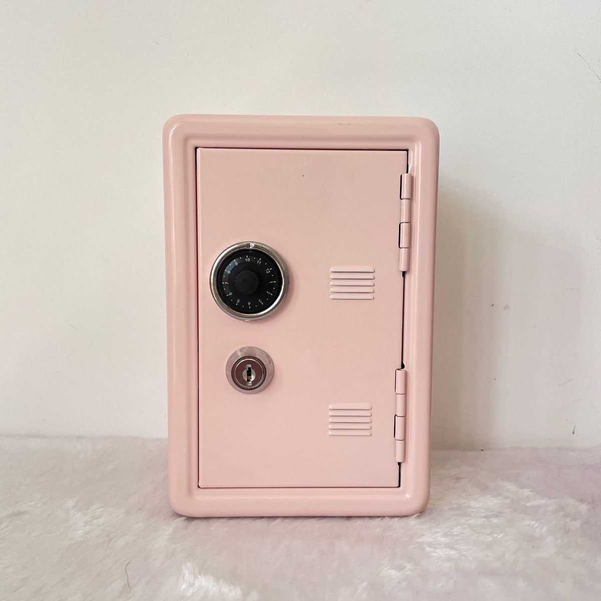 Mini Metal Safe Box | Light Pink | Compact Security Storage with Combination Lock & Key