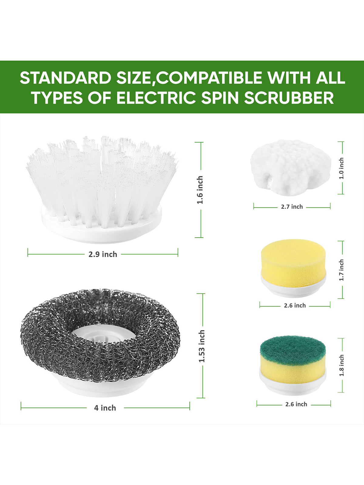 White Electric Cleaning Brush with Multiple Attachments | Rechargeable & Versatile | Home & Kitchen Use