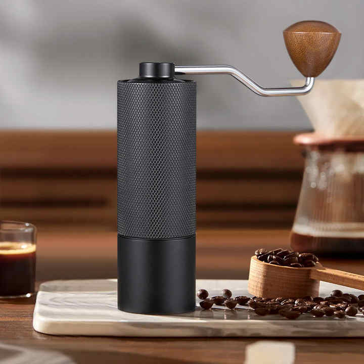 Black Premium Manual Coffee Grinder | Adjustable Ceramic Burr | Compact & Durable