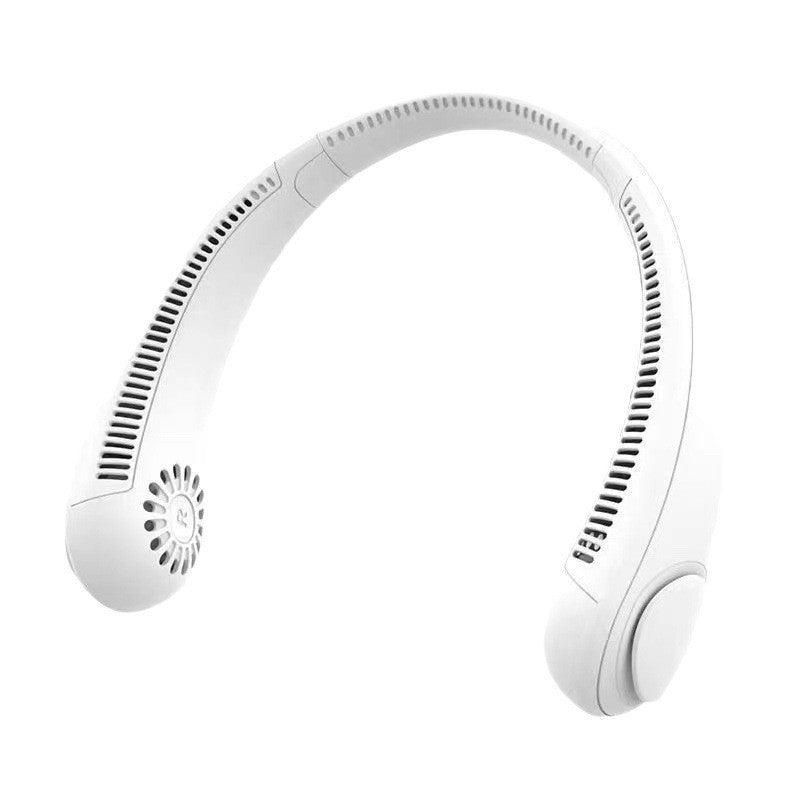 2 Pcs White Portable Neck Fan | Hands-Free Personal Fan | Quiet & Adjustable | Ideal for Outdoor & Indoor Use