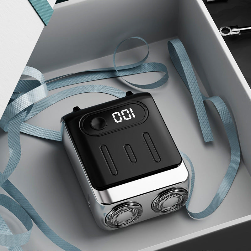Black Electric Shaver | Compact & Portable | USB Rechargeable with Digital Display | Ergonomic Design