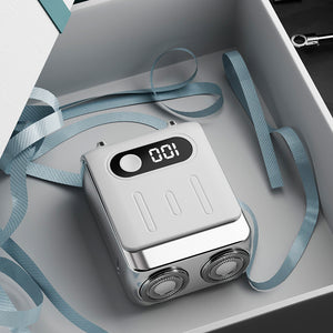 White Electric Shaver | Compact & Portable | USB Rechargeable with Digital Display | Ergonomic Design