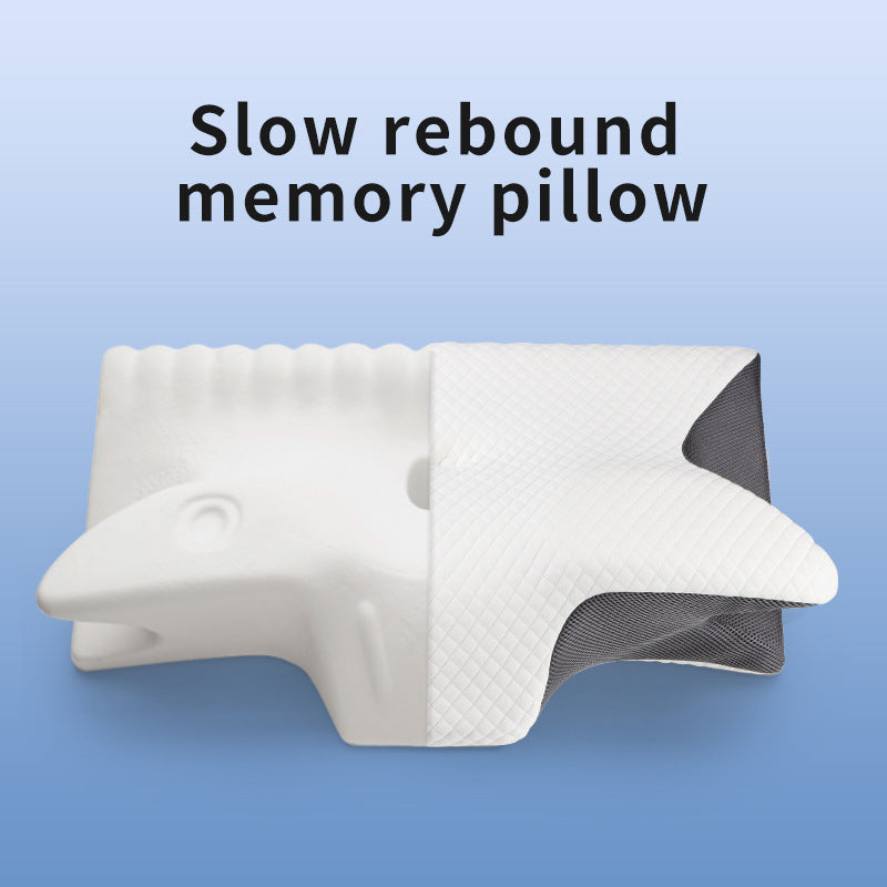 Ergonomic Memory Foam Pillow | Height-Enhancing | Orthopedic Contour | Neck & Shoulder Support | 61x43x16cm