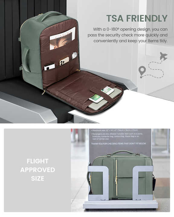 Travel Business Backpack | Off White | 40L | Expandable Compartments | Includes Toiletry & Shoe Bags