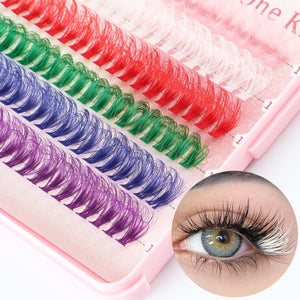 392 Eyelashes Set DIY Lash Clusters Kit | High-Capacity | 4 Styles | Black & Colorful Lashes