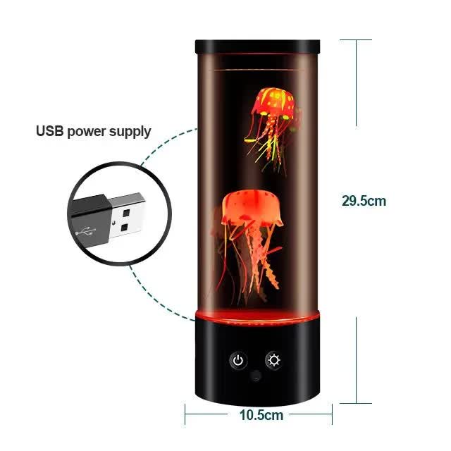 LED Jellyfish Night Light | Creative Lamp for Bedrooms & Kids' Rooms