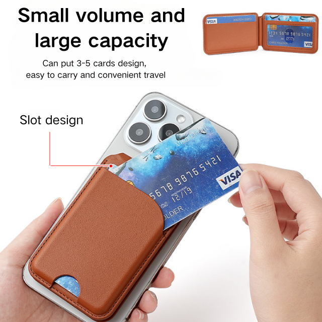 Dark Green MagSafe Magnetic Wallet with Stand | PU Leather Card Holder for iPhone | Secure Fit