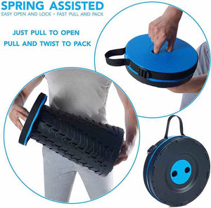 Portable Outdoor Telescopic Folding Stool | Black | 100 Buckles | Lightweight & Compact for Fishing, Camping, Travel